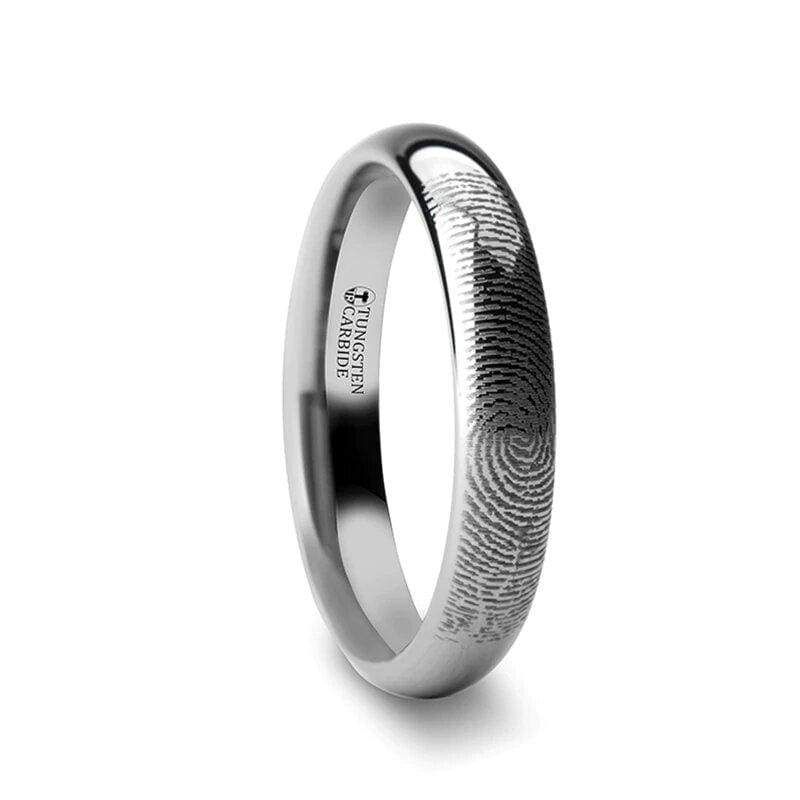 Tungsten on sale fingerprint ring