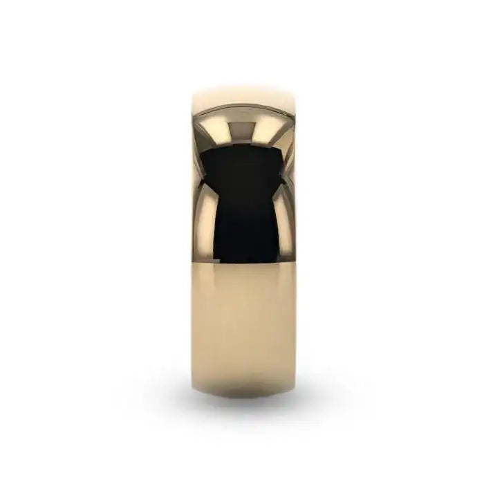 Perseus gold-plated titanium ring, front view
