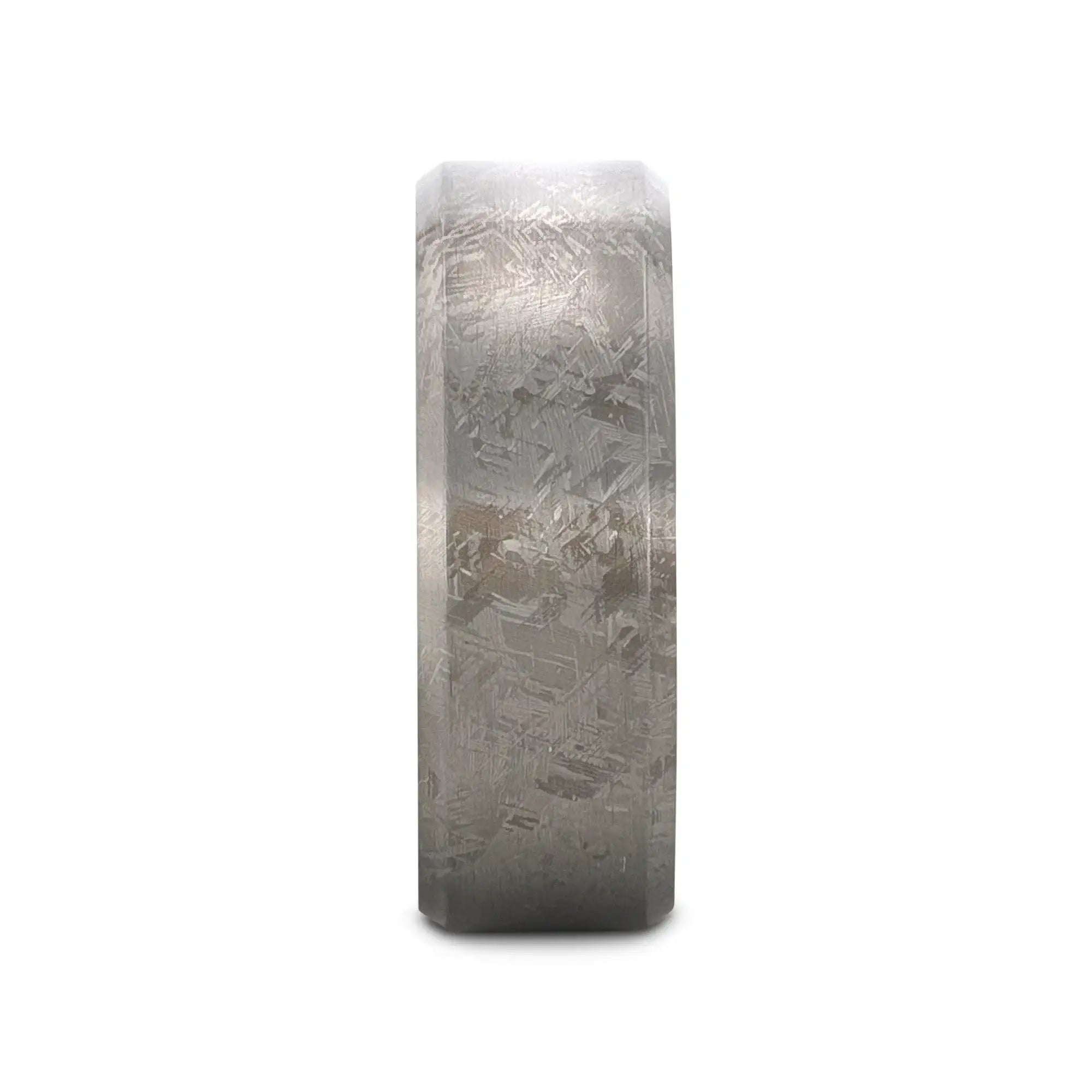 Orion titanium meteorite ring, front view