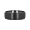 Memphis black titanium ring, flat lay