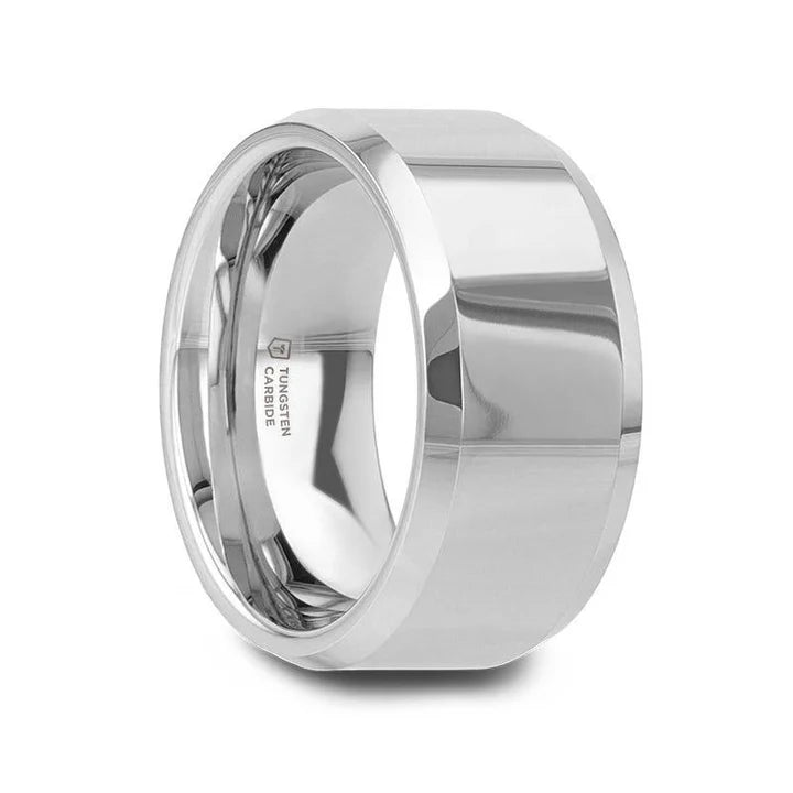 Beveled Tungsten Carbide Ring - 4mm - 12mm