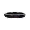 Black Tungsten Ring with Crushed Blue and Purple Goldstone Inlay - 4mm