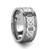 Celtic Laser Engraved Tungsten Carbide Ring - 10mm