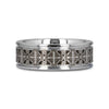 Philadelphia tungsten ring with Celtic cross engraving, detail view