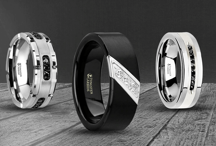 Custom tungsten engagement rings deals