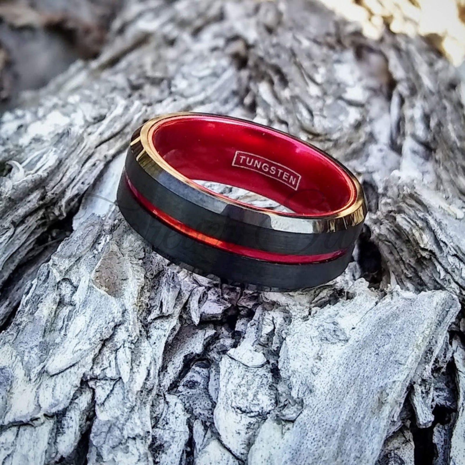 Stainless Steel Black Plain Couple Rings, Custom Inside/Outside Engraved  Ring | Alada Collections