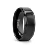 Theseus black titanium ring, front view