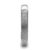 Temple Fingerprint Ring Engraved Domed Tungsten Ring Brushed Finish 4mm - 12mm