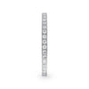 Flat Polished Titanium Women's Eternity Wedding Ring With Lab-Created White Diamonds Setting - 2mm