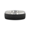 HUDSON Damascus Steel Ring with Wavy Carbon Fiber Inlay