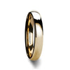 Tidam Classic Domed Gold-Plated Tungsten Carbide Ring Polished - 4mm - 10mm