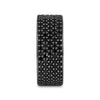 VENOM Sterling Silver Wedding Band with Black Spinel