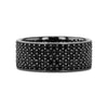 VENOM Sterling Silver Wedding Band with Black Spinel