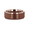 Sardis espresso tungsten ring, flat lay