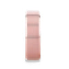 Rose Gold Tungsten Wedding Band For Men with Beveled Edges - 8mm