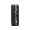 Agapios Flat Sandblasted Mens Black Tungsten Ring with Meteorite Fragments Inlay - 8mm
