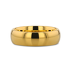 Tidam Classic Domed Gold-Plated Tungsten Carbide Ring Polished - 4mm - 10mm