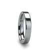 Women's Flat Tungsten Carbide Wedding Band - 4mm & 6mm