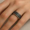 BALDUR Domed Tungsten Wedding Ring with Deep Engraved Runes