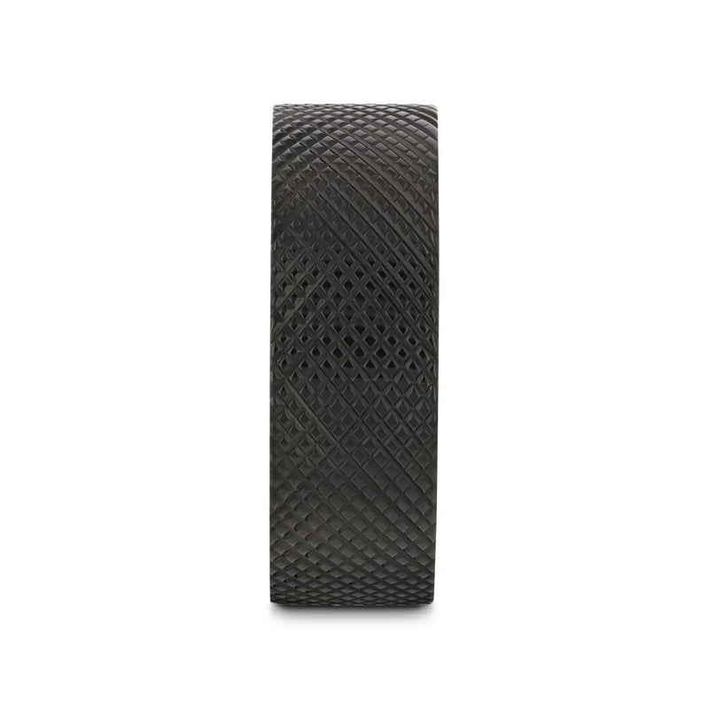 MIDNIGHT Flat Black Titanium Ring with Knurled Finish
