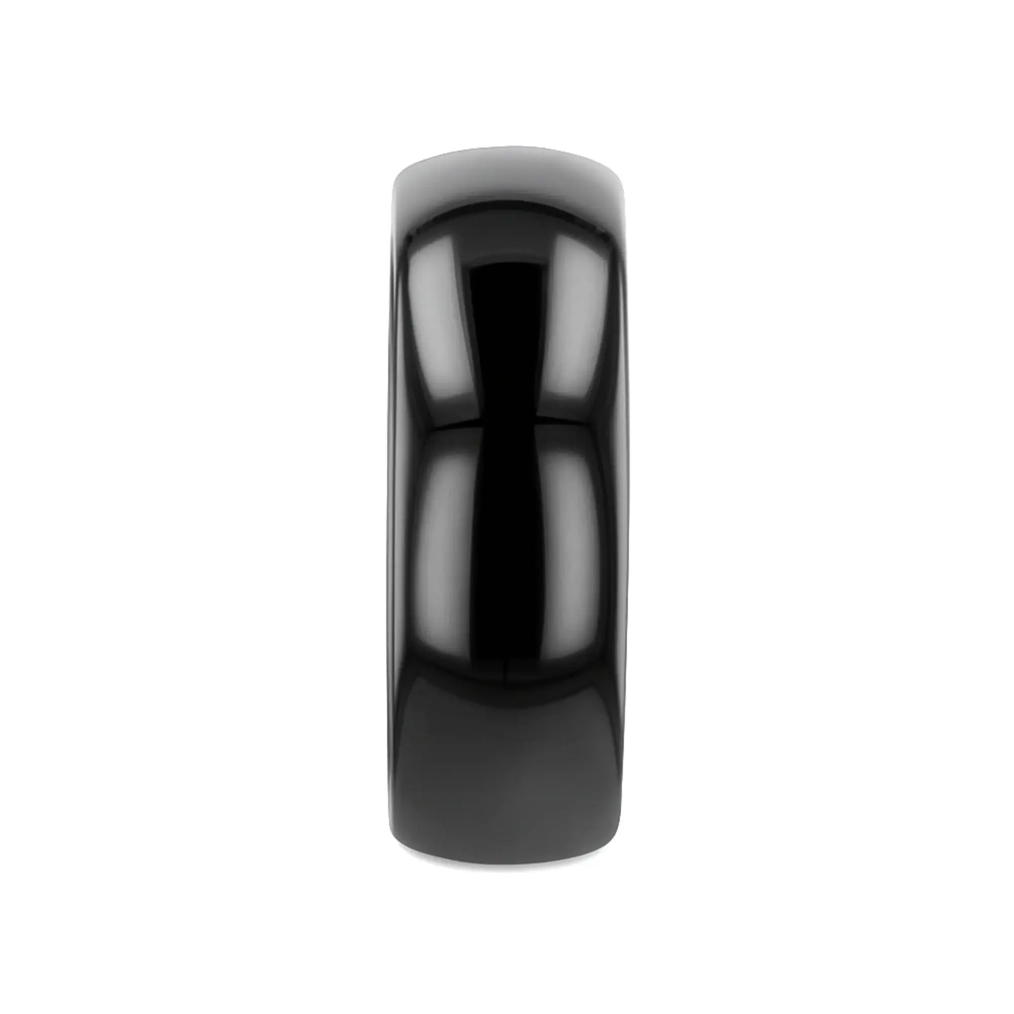 Kratos black titanium ring, front view