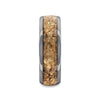 Xerxes tungsten gold flakes ring, front view