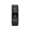 Nineveh black ceramic ring with deer antler inlay, front view