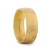 Icarus gold-plated titanium meteorite ring, front view