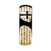 Nicaea gold-plated tungsten ring with Lord's Prayer engraving, flat lay