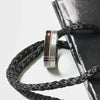Osiris tungsten black ceramic hybrid ring, angle view