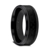 Hyperion black titanium carbon fiber ring, side view