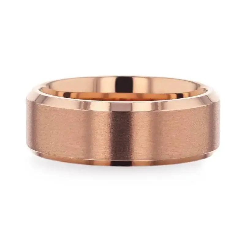 Endymion rose gold titanium ring, flat lay