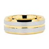 Tungsten Rings for Mens Two Tone Gold Wedding Bands Silver Polished Finish - 8mm