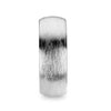 Philae tungsten ring with wire brushed finish, front view