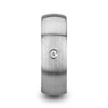 PEGASUS Brushed and Domed Tungsten Carbide Wedding Ring with White Diamond - 6mm & 8mm - Larson Jewelers