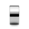 Palmyra flat polished tungsten ring, front view