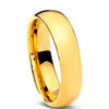 18K Yellow Gold IP Tungsten Wedding Band For Women Domed Polished Comfort Fit - 5mm