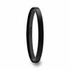 ADORA Ladies Black Pipe Cut Tungsten Wedding Band with Brushed Finish 2mm
