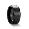 ASWAN Extra Wide Black Ceramic Ring With Carbon Fiber Inlay - 10mm