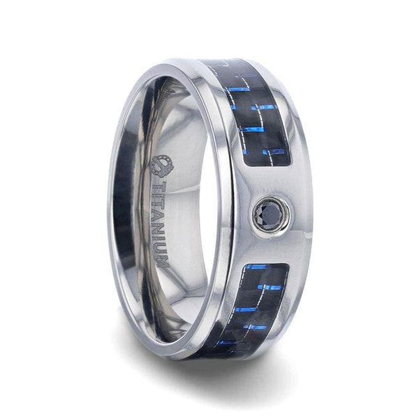 Titanium deals sapphire ring