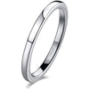 GENE Highly Polished Domed Tungsten Wedding Band Ring for Women - 2mm