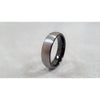 Gorgeous Tungsten Ring Set With Curved Brush Finish and Black Inside - 6mm & 8mm