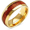 Ludlow Beveled Yellow Gold Plated Tungsten Carbide Wedding band - 8mm