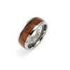 Mens Tungsten Band Genuine Inlay Hawaiian Koa Wood Comfort Fit Ring - 8mm