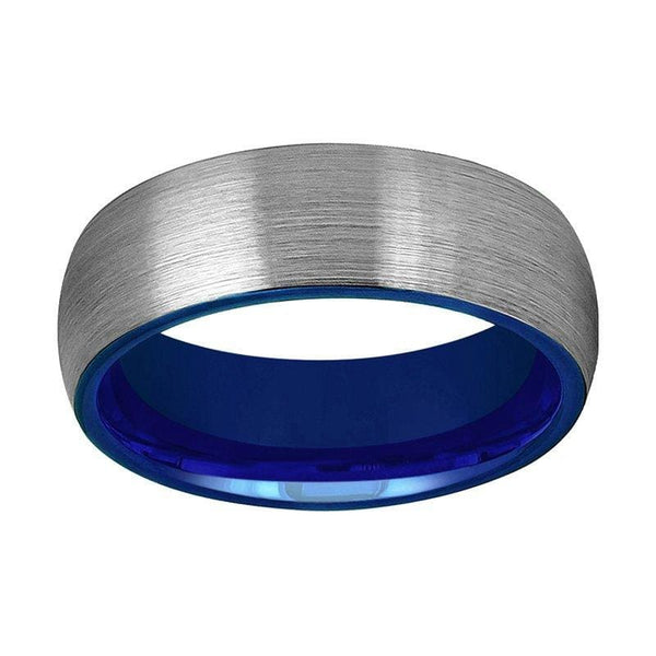 2-Tone Blue Tungsten Wedding Band Set, 6mm & 8mm Brushed Blue IP Bride and Groom Tungsten Carbide Wedding buy Rings, Anniversary Rings TN814-744